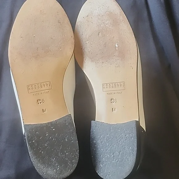 Fratelli Rossetti White Black Italian Leather Loafers Size 36 Or 5.5 US - Picture 9 of 11